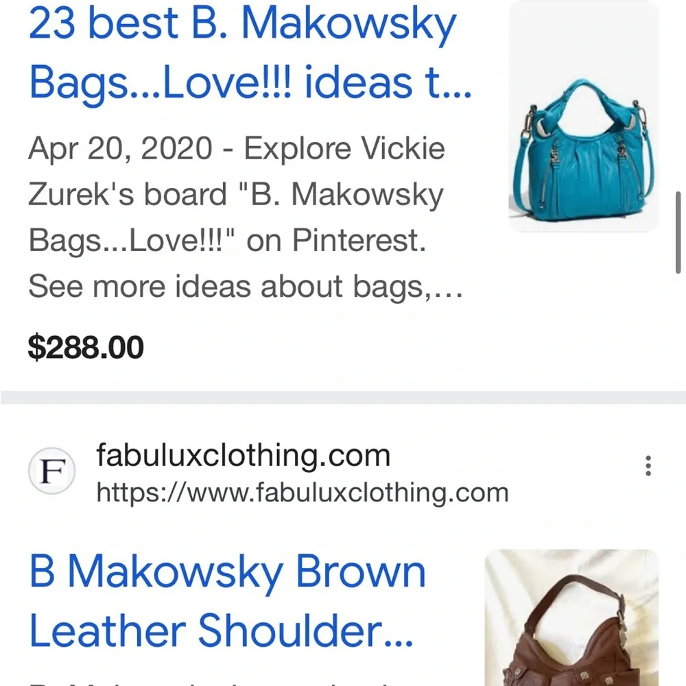 Like NEW - B. Makowsky Classic leather Bag - Reg $300 - Picture 14 of 15